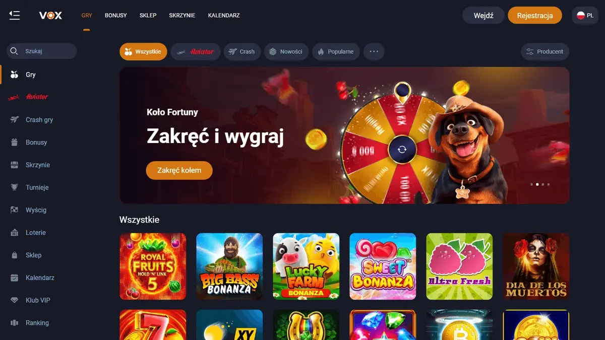 Vox Casino screenshot