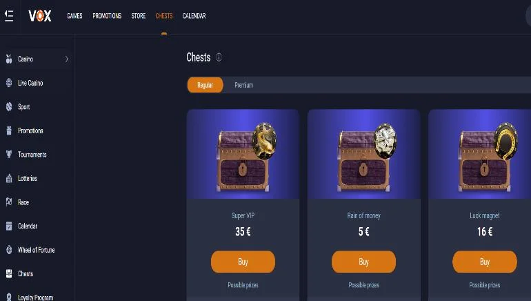 Vox Casino screenshot